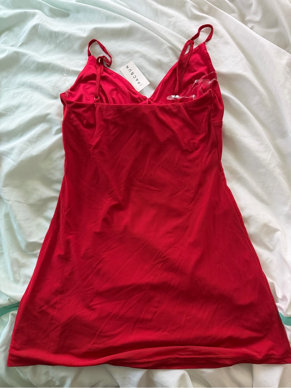 Pacsun Red Rhinestone Floral Slip Dress - Picture 4 of 6